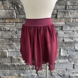 Balera Dance Skirt With Attached Briefs Size Medium Child‎ Dark Red Maroon